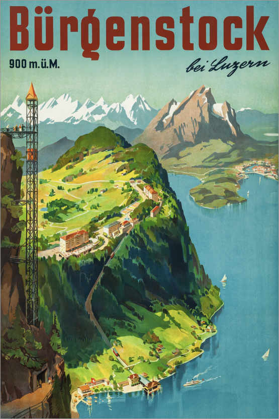 Poster Bürgenstock bei Luzern