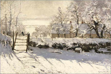 Holzbild  Die Elster - Claude Monet