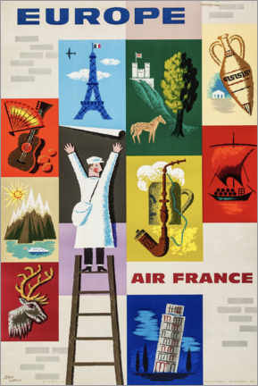 Poster Europa via Air France
