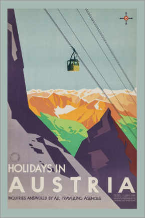 Poster Urlaub in Östereich