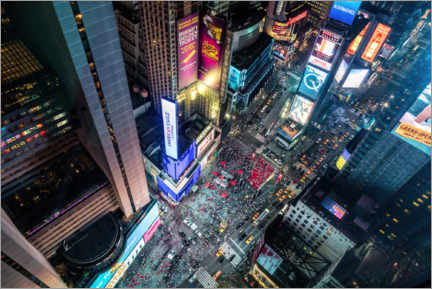 Acrylglasbild  Luftaufnahme des Times Square in New York - Mike Centioli