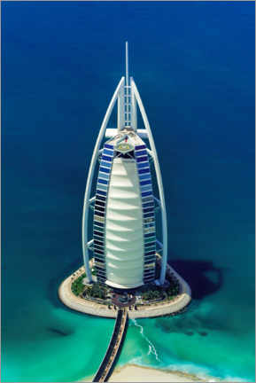 Poster Burj Al Arab Hotel in den Vereinigten Arabischen Emiraten