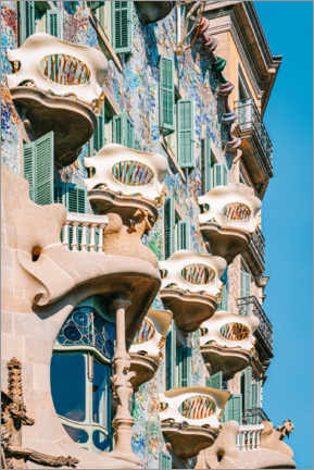 Poster Casa Batllo von Antoni Gaudi in Barcelona, Spanien