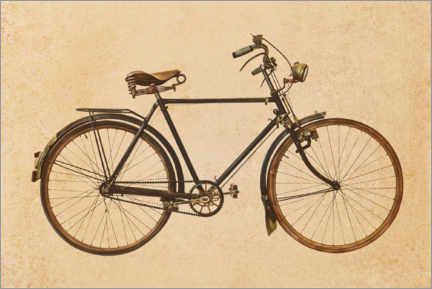 Poster Das Vintage verrostete Fahrrad