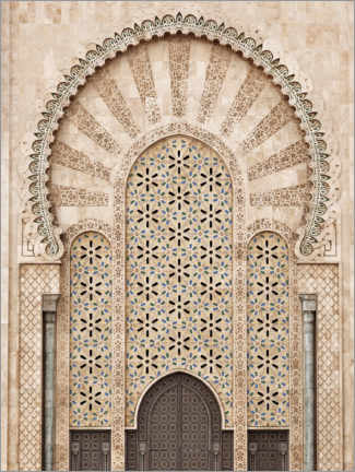 Hartschaumbild  Hassan -II.-Moschee in Marokko - Art Couture