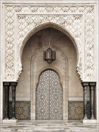 Poster Moschee-Detail in Marokko