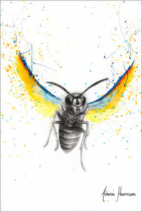 Poster Fleißige Honigbiene