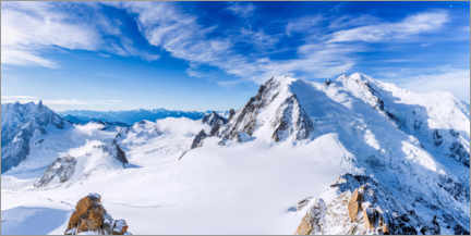 Poster Schneebedeckter Mont Blanc