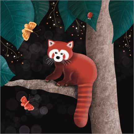 Gallery Print  Roter Panda auf einem Baum - WACHtraum