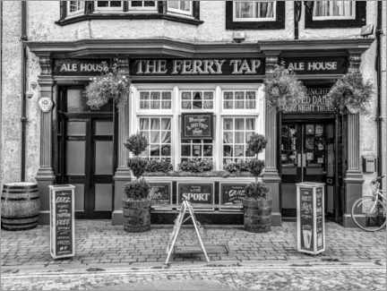 Poster The Ferry Tap in Schottland, s/w