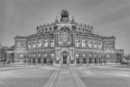 Acrylglasbild  Semperoper in Dresden schwarz-weiß - Michael Valjak