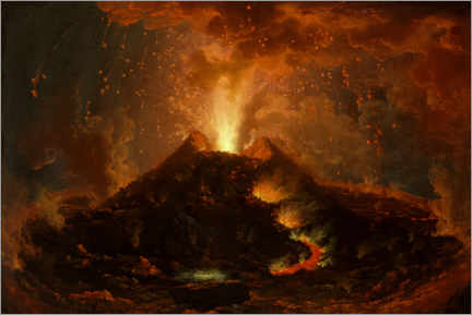 Poster Der Ausbruch des Vesuv