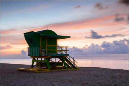 Poster Sonnenaufgang am Miami Beach