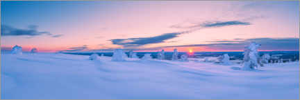 Poster Sonnenuntergang in Lappland