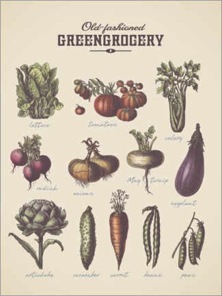 Wandbild  Old-fashioned Greengrocery