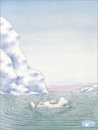 Poster  Der kleine Eisbär Lars genießt das Leben