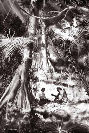 Poster  Tarzan and Jane by Zdenek Burian I
