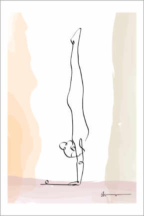 Wandbild  Handstand (Vrikshasana) - Yoga In Art