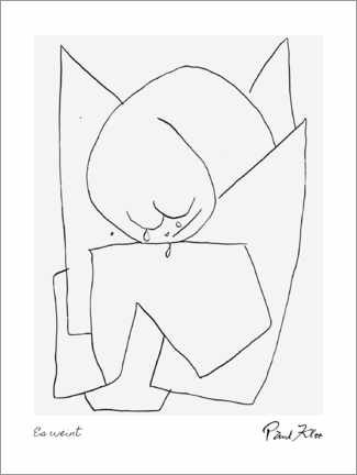 Leinwandbild  Es weint - frei nach Klee - Paul Klee