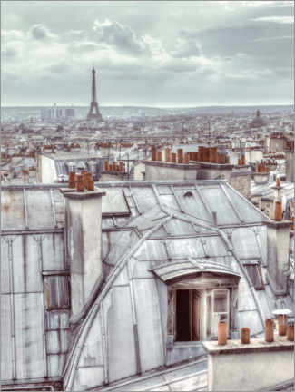 Acrylglasbild  Montmartre-Dächer I - Assaf Frank