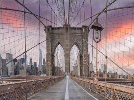 Acrylglasbild  Brooklyn Bridge Skyline - Assaf Frank