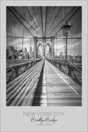Acrylglasbild  New York, Brooklyn Bridge - Melanie Viola