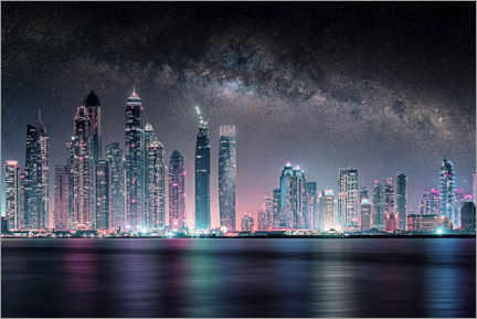 Acrylglasbild  Dubai-Nacht - Manjik Pictures