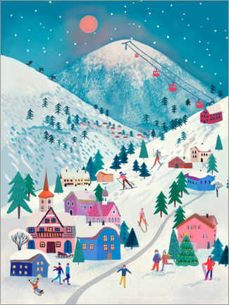 Poster  Alpines Skidorf - Elisandra Sevenstar