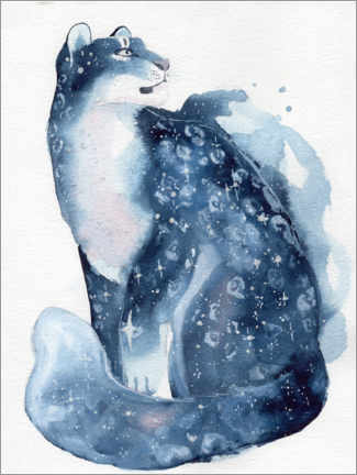 Acrylglasbild  Galaxie-Schneeleopard - Déborah Maradan