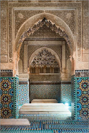 Holzbild  Marokkanische Architektur, Marrakesch - Matteo Colombo