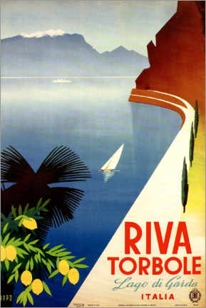 Acrylglasbild  Italien - Riva Torbole (Lago di Garda) - Vintage Travel Collection