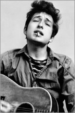 Holzbild  Bob Dylan mit Gitarre - Celebrity Collection