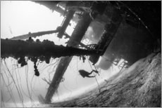 Holzbild  Unter dem Schiffswrack - nitrogenic