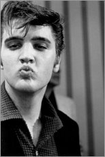 Acrylglasbild  Elvis mit Kussmund - Celebrity Collection