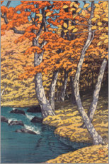 Acrylglasbild  Herbst bei Oirase - Kawase Hasui