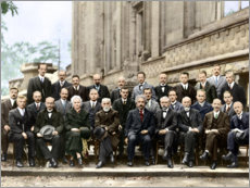 Leinwandbild  Fünfte Solvay-Konferenz, 1927 (koloriert)