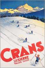 Acrylglasbild  Crans-Montana (französisch) - Vintage Travel Collection