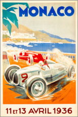 Wandbild  Großer Preis von Monaco 1936 (französisch) - Vintage Travel Collection