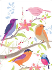 Poster Bunte Vögel