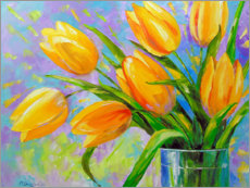 Acrylglasbild  Strauß gelber Tulpen - Olha Darchuk
