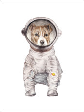 Acrylglasbild  Laika, der Weltraumhund - Wandering Laur