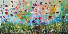 Acrylglasbild  Farbenfrohe Blumen III - Theheartofart Gena