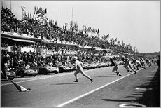 Holzbild  Start des 24 Stunden Rennens von Le Mans, 1963