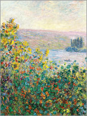 Wandsticker  Blumenbeete in Vétheuil - Claude Monet