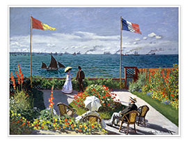 Wandbild  Terrasse in Saint-Adresse - Claude Monet