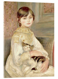 Acrylglasbild  Julie Manet mit Katze - Pierre-Auguste Renoir