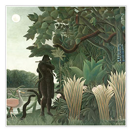 Wandbild  Die Schlangenbeschwörerin - Henri Rousseau