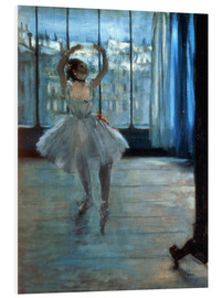 Hartschaumbild  Tänzerin vor einem Fenster - Edgar Degas