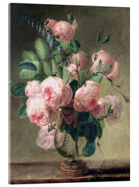 Acrylglasbild  Vase mit Blumen - Pierre Joseph Redouté
