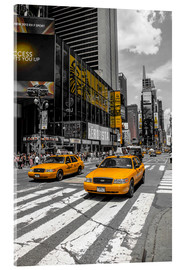 Acrylglasbild  Yellow Cabs auf dem Time Square 2 - Hannes Cmarits